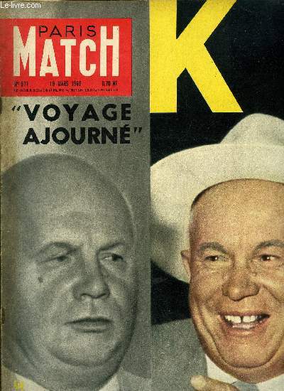 PARIS MATCH N 571 - Jrome : l'instant de la rsurrection, Igor le voyageur aux 92 bagages, Le clown d'un soir a gard le regard tendre de Martine, Pierre le Grand a Paris, Inconnus il y a six mois, voici les K, Agadir : les morts n'taient pas morts