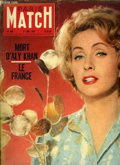 PARIS MATCH N 580 - Monsieur Bourbon choisit l'amour par Jean Mzerette et J.C. Verots, Pour l'amour de sa fiance, le matelot a troubl la parade, Vive France, De Gaulle reoit le monde a domicile par Jean Farran, Aly Khan vie et mort en smoking