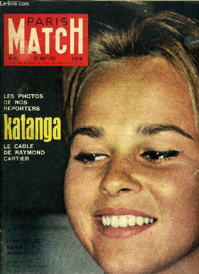 PARIS MATCH N 593 - Liam 8 mois passe son premier t au frais, Congo noirs contre noirs, Katanga, la voix que l'O.N.U. a refus d'entendre par Raymond Cartier, Cet enfant n'a pas de vacances comme les autres, C'est un roi qui a fait cette photo