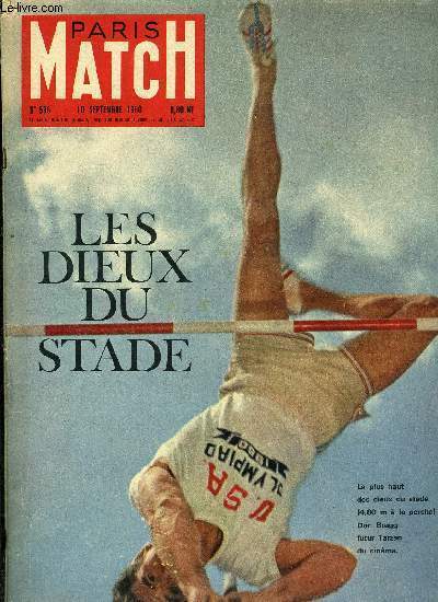 PARIS MATCH N 596 - Le calvaire de Barbara Powers, chez elle elle a enfin le droit de s'effondrer, L'attentat contre Hussein, le fauteuil a saut le trone a tenu, Les grands moments des jeux de Rome, Aprs douze tours de stade, la course surhumaine finit