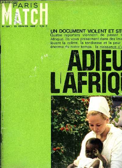 PARIS MATCH N 880 - Affaire Ben Barka : Paris Match tait chez le plus secret de nos agents secrets, Finville : le lendemain il tait arrt, Honolulu : comment Ky a sduit Johnson par Raymond Cartier, Le grand panoramique sur la lune, Adieu l'Afrique