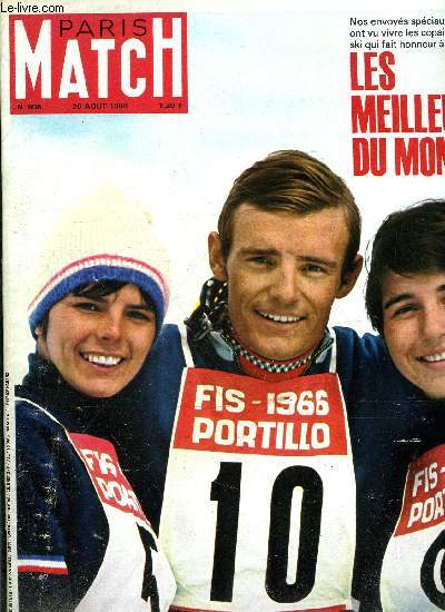 PARIS MATCH N 906 - Au moment ou les gendarmes le dcouvrent, le mort vivant dans son taillis, Les deux visages d'Ann 16 ans, Les meilleures du monde, Ce qui ne va pas avec vos vacances, les routes, Nous ne sommes pas prets pour la civilisation