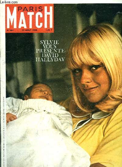PARIS MATCH N 907 - Prisonniers du dru, Marielle championne du monde de la tarte a la crme, David fils d'idoles, Maintenant elle n'est plus seule, Johnny parti, elle a David, Voici le tribunal de la bande jaune, La Micheline passe, la route s'arrte