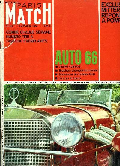 PARIS MATCH N 913 - Amrique Russie : ne nous fachons pas par Raymond Cartier, Hess : il reste en prison, Schirach : il en sort, leurs destins viennent de diverger, les fantomes de Spandau, 11 mai 1941, coup de tlphone chez Churchill : Hess a saut