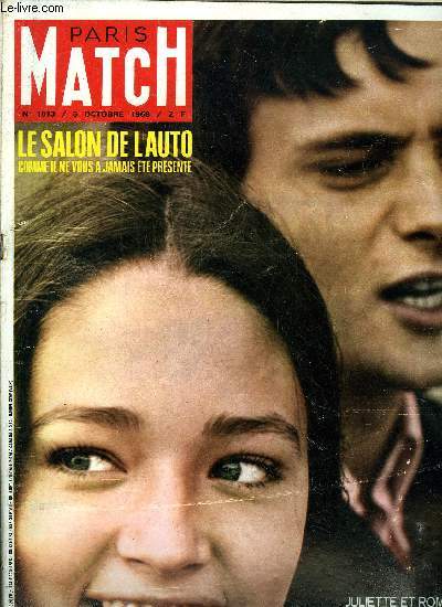 PARIS MATCH N 1013 - Profil : Maurice Grimaud, prfet de police, Mexico : l'meute respecte les jeux, Zond 5 a-t-il fait perdre aux amricains la course a la lune, De Gaulle pleure son grand ami du Qubec, Un homme a respir de l'eau comme un poisson