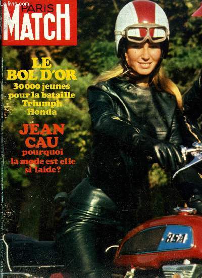PARIS MATCH N 1116 - Angoisse pour Concorde, La ronde infernale des motos au Bol d'Or, Pierre Barths, champion d'Amrique, Ses trois passions : la chanson, le jeu, l'amour ont tu Lucien Morisse, Un happening a Wall Street, La mort horrible du matelot