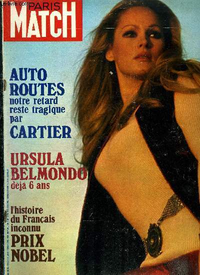 PARIS MATCH N 1122 - Peut-on vivre heureux dans le bton par Georges Menant, Autoroutes, notre retard reste tragique, Don Juan Carlos et Sophie, La tuerie de Californie, Blue Flame, Louis Nel, prix nobel, Bcaud revient, Le hippy kennedy, Belmondo