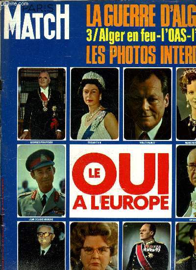 PARIS MATCH N 1199 - La guerre d'Algrie, Alger en sang, A l'hopital, les morts des deux camps, L'O.A.S. attaque, A Paris, Delphine Renard, Ils ftent l'Algrie algrienne, Le oui des Pompidou, A Colombey, la dame de la Boisserie, Une nouvelle grande
