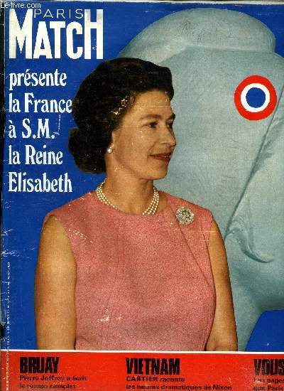 PARIS MATCH N 1202 - Nixon et le Vietnam par Raymond Cartier, Salan : que faire pour stopper Giap ?, Bidault : si on avait jet une bombe A au moment de Dien Bien Phu, L'affaire de Bruay par Pierre Joffroy, Le chef du Met fait ses adieux, Monzon