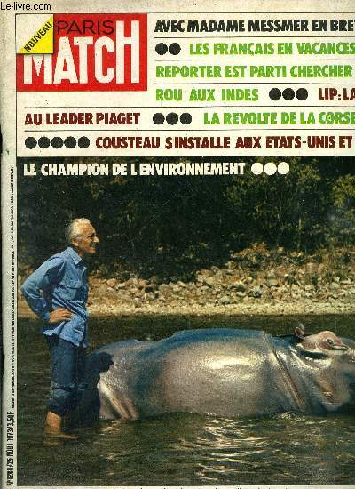 PARIS MATCH N 1268 - L'ogre de Houston qui fait presque oublier Manson et l'horreur de ses crimes, Ali Mac Graw et son papillon Steve mac Queen, La Corse entre-t-elle en dissidence ?, Les vacances bretonnes et bourgeoises de Mme Messmer, Andrei Siniavski