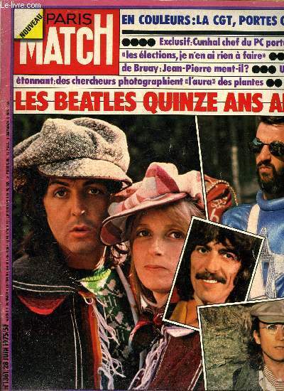 PARIS MATCH N 1361 - Quinze ans aprs, que reste-t-il des Beatles ? par Alain Pelgrand, Le roman photo de leurs aventures, Giscard en Pologne, Les Basques ont leur bonze qui se brule, La vie d'un lad et ses espoirs, Ph. Alexandre juge le syndical