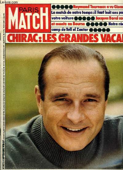 PARIS MATCH N 1423 - Jacques Brel contre attaque : ses actions remontent en Bourse, Tennis : du simple messieurs, elle passe au double mixte, Johnny et Sylvie : un amour commun, leur fils David, Ulla : entre son mari et son diteur, elle choisit