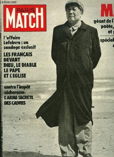 PARIS MATCH N 1425 - Ou peut aller la Chine aprs la disparition de son Grand Timonier ?, Jeanne Cordelier, ex prostitue, a peur de sa nouvelle gloire, L'enfant mystre de la vie du prince Bernhard, Ils sont aussi des Gens, Franois Giroud s'installe