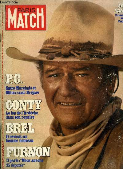 PARIS MATCH N 1478 - Linda Thompson : j'tais le dernier grand amour d'Elvis Presley, Tracy Austin, a 14 ans, elle bat les vieilles de 20 ans, Dorin Brialy, le succs grace a une petite phrase de Delon, La gnrale de Gaulle marie son petit fils, Josiane