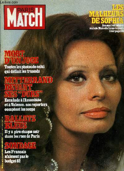 PARIS MATCH N 1693 - Nastasia Kinski prte a tout pour russir a Hollywood, Daniel Balavoine fait aussi pleuvoir ses vrits premires par Philippe Bouvard, Sylvia Kristel ne peut plus cacher son amour pour Andr, Olivier Stirn abandonne sa collection