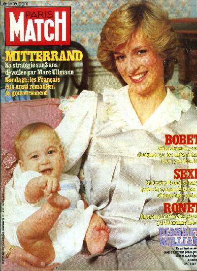 PARIS MATCH N 1765 - Charles et Diana : pour leur voyage en Australie, ils ont refus de se sparer du petit prince, Jerry Lewis : a 57 ans, il offre son coeur tout neuf a Sandee, Miss France se bat pour reconqurir sa couronne, Trois ans aprs
