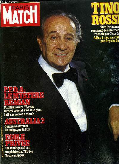 PARIS MATCH N 1793 - Bernard Giraudeau : en amour aussi, je suis excessif, Miss America : la petite fille du Bronx est devenue la reine des Etats Unis, Thierry Le Luron : les hommes politiques m'en voudraient de ne pas les imiter, Birkin-Gainsbourg