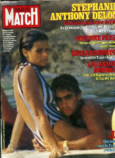 PARIS MATCH N 1838 - La princesse Stephanie retrouve Anthony Delon des son premier jour de vacances le 1er aout a Monaco, Charles et Diana, le baiser du premier jour, Michel Platini : a Disneyland j'tais plus gamin que mes enfants, Arielle Dombasle