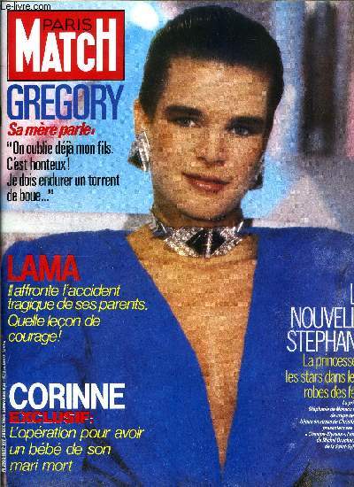 PARIS MATCH N 1857 - Mariel Hemingway : le mariage est le plus sur chemin du bonheur, Gilbert Montagn : je vois mon fils avec mon coeur, Christophe Lamber : Bye bye Tarzan par Sabine Cayrol, Brigitte Lahaie : je n'ai de pudeur que celle