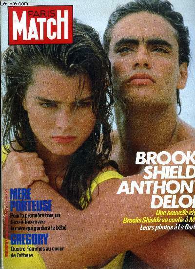 PARIS MATCH N 1870 - Brooke Shields et Anthony Delon : leurs photos a l'ile de la Barbade, Les best sellers : ils psent 100 millions de francs et 3 millions de livres, Michel Serrault : je suis patient avec moi mme, Au Lido : le Tout Paris pass