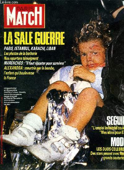 PARIS MATCH N 1947 - Comment la bombe A fut propose au Maroc par Roland Jacquard, Sylvester Stallone : je n'ai pas honte d'tre riche, mon argent ? J'en profite, Sabine Azema : A comme amour, Philippe Jeantot : une traverse en solitaire, c'est comme