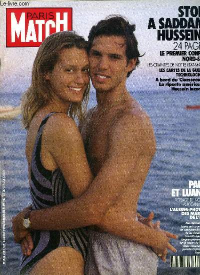 PARIS MATCH N 2152 - Paul et Luana Belmondo, l'album souvenirs de leur voyage de noces aux Canaries, Stephane Freiss, il ressuscite l'Aiglon dans un chateau du XVIIIe, Toto Schillaci passe ses vacances avec le roi d'Italie, Eric Navet, il a deja mis