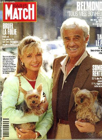 PARIS MATCH N 2208 - John Travolta : je tenais absolument a me marier a Paris, Kelly McGillis : je nesuis pas trs sociable, Mel Ferrer : je n'ai pas le gout du plaisir, Sharon Stone : si on a envie de moi, on me prend, La folie Bruel : le chanteur
