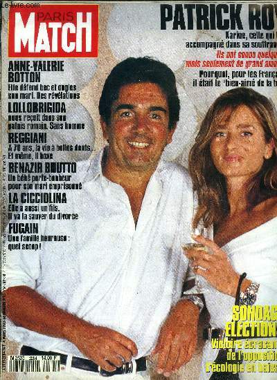 PARIS MATCH N 2284 - Gina Lollobrigida : je n'ai pas d'homme dans ma vie, je leur fais peur, Michel Fugain : je ne veux pas diriger la vie de mes filles, mais rpondre seulement a leurs questions, Serge Reggiani : a 70 ans, on croque la vie a belles