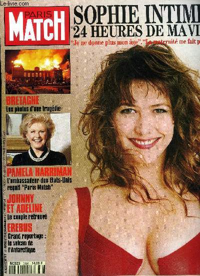 PARIS MATCH N 2334 - Sophie Marceau en toute intimit, j'aime la sieste, chez moi ds que je peux, je m'embarque pour le rve, Sophie : la seule chose qui me fiche la trouille : avoir un enfant par Irne Frain, Robin Williams : aprs avoir t Popeye