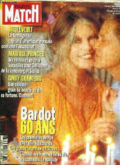 PARIS MATCH N 2367 - David Copperfield : j'ai soudain vu le visage de Claudia, j'ai stopp net, je lui ai pris la main et depuis nous ne nous sommes plus quitts, Yehudi Menuhin : j'ai eu une vie de marin, j'tais toujours absent, c'est ma femme