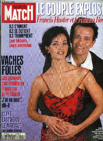 PARIS MATCH N 2447 - Clint Eastwood, avec Dina Ruiz, le mariage de la maturit, Jacques Villeneuve, premiers succs en F1 et premier grand amour avec Sandrine, Vaches folles : alerte au prion, Le Pr Chazot : j'ai peur, Herv Gaymard, secrtaire d'Etat