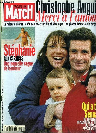 PARIS MATCH N 2492 - Michel Jonasz, le pierrot lunaire du music hall, La deuxime morte de Tchaikowski, Marthe Keller, une helvete tranquille qui a la bougeotte, L'art des annes 30, la terrible premonition, De Prague a Hollywood, Milos Forman continue