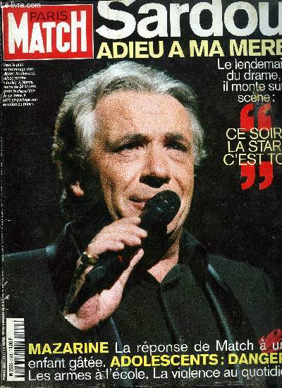 PARIS MATCH N 2551 - Egypte : la grande bataille contre les fous de dieu par Michel Peyrard, Celine Dion : je suis heureuse d'avoir 30 ans, a me rapproche de mon mari, Patrick et Olivier Poivre d'Arvor, ils sont si unis qu'ils se tlphonent deux heures