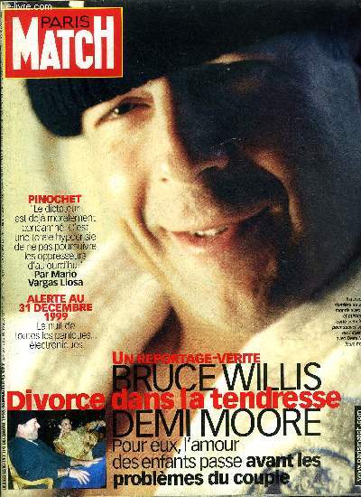 PARIS MATCH N 2585 - George Clooney, sducteur hors Urgences, Balthus : Tintoret tait un authentique fou de peinture, un peu comme mon chat, Amours derrire l'vantail, Arraches a la chaise lectrique, des innocents racontent, Pinochet au tribunal