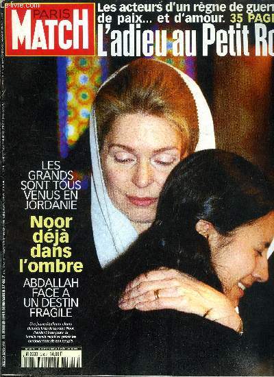 PARIS MATCH N 2595 - Daniel Pennac, un hros trs discret, Maurice Bejart : mes danseurs ont faim, je dois les nourrir, Le Shabanou : mon combat pour les iranniennes, Adieu, roi de la paix, aprs 46 ans de rgne, il incarnait la rconciliation, D'Orient
