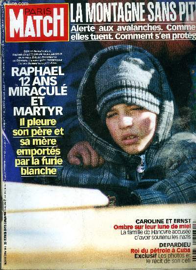 PARIS MATCH N 2596 - Le 3e sexe renouvelle la culture, Dominique Fernandez : je n'aurais jamais t crivain si je ne m'tais pas senti diffrent, Le tunnel des Oufkir, l'histoire de l'vasion des enfants de celui qui a voulu tuer le roi du Maroc