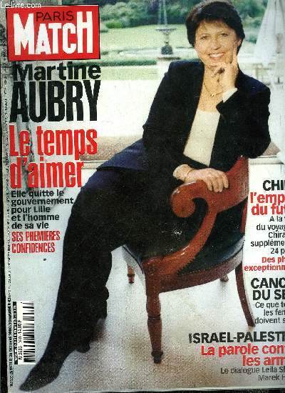 PARIS MATCH N 2683 - La haine sanglante surenchre dans l'horreur en Terre sainte par Patrick Forestier, Martine Aubry : en route pour la vraie vie par Sabine Cayrol, Mode : luxe Emmaus ou chic Dallas par Jean Claude Zana, La Callas-Onassis par Costa