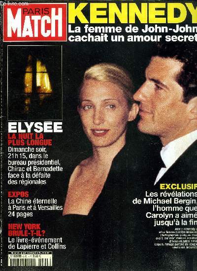 PARIS MATCH N 2863 - Elyse : le trou noir par Laurence Masurel, Sgolne et Franois, un couple royal pour la Rpublique par Valrie Trierweiler, Gaza : a l'cole de la haine, Cantat a l'heure du verdict, Sylvie Vartan : souvenirs, souvenirs par Dany