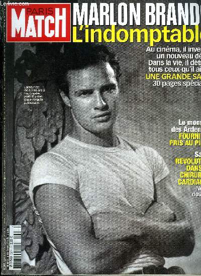 PARIS MATCH N 2877 - Brando l'indomptable, Cheyenne, sa fille, sa douleur, Maria Schneider : dans le scnario initial du Dernier tango, mon role tait tenu par un garon par Henry Jean Servat, Michel Fourniret, le loup des Ardennes pris au pige par Jean