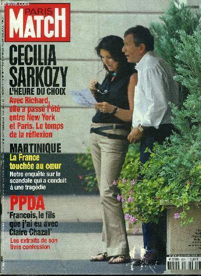 PARIS MATCH N 2936 - Martinique, la France touche au coeur par Michel Peyrard, JMJ a Cologne, le baptme de Benoit XVI par Caroline Pigozzi, A Taiz, une lumire s'teint, l'assassinat du frre Roger plonge les chrtiens dans le deuil par Arnaud Bizot