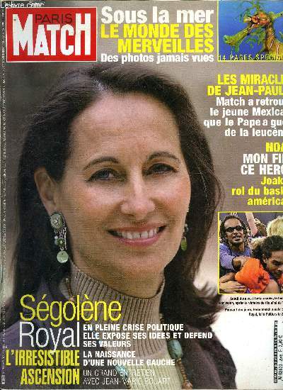 PARIS MATCH N 2968 - L'Etat assig, l'intervention de Jacques Chirac n'a pas mis fin a la crise du CPE par Laurence Masurel, Joakim Noah au top par Romain Clergeat, L'espoir dboulonn des tombeurs de Saddam par Michel Peyrard, Jean Paul II, l'homme