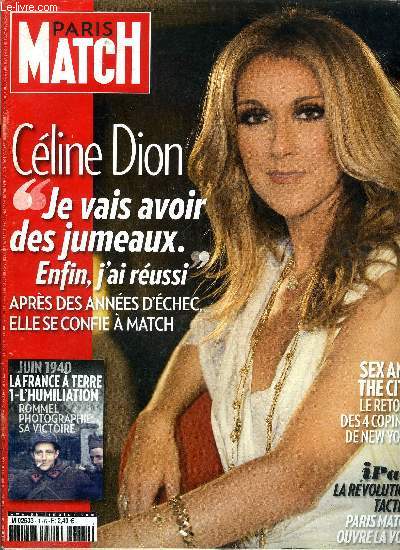 PARIS MATCH N 3185 - Sur la route avec Mika, Faut-il prendre les stars au mot ?, Arsne Wenger Christian Jeanpierre : le duo passe a l'attaque, Bixente Lizarazu, champion des ondes, De Gaulle sur tous les fronts, Kate Beckinsale et La Seydoux, derniers