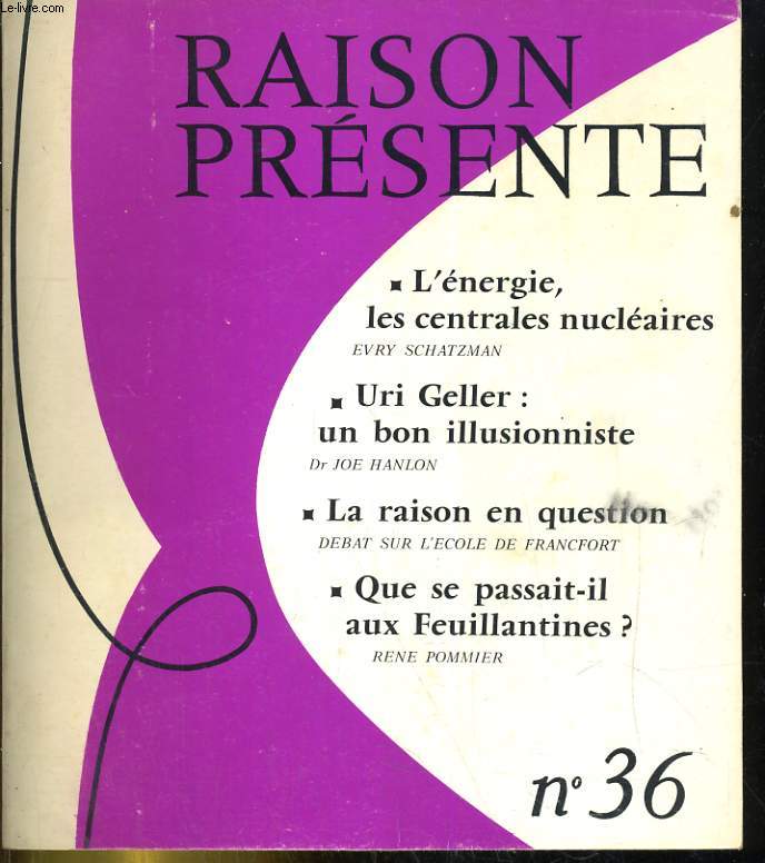 Raison prsente. N36