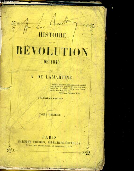 Histoire de la Rvolution de 1848. Tome premier