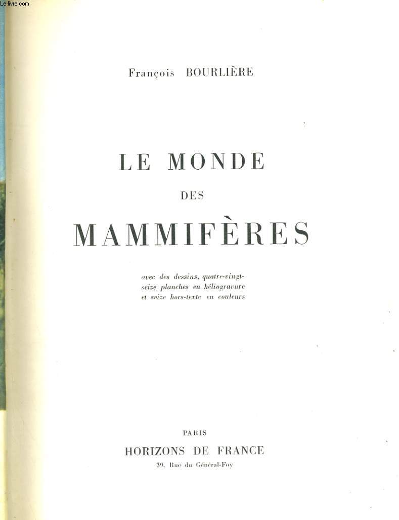 Le Monde des Mammifres