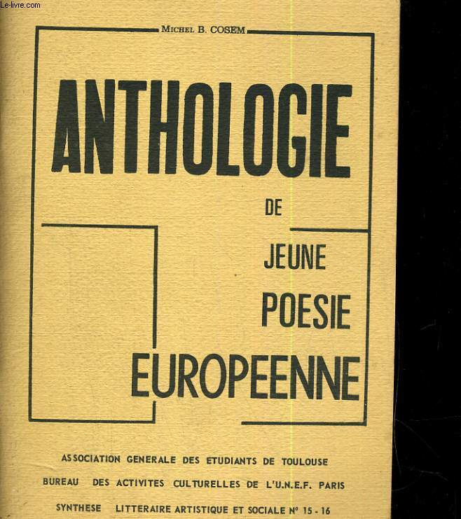 Anthologie de jeune posie europenne