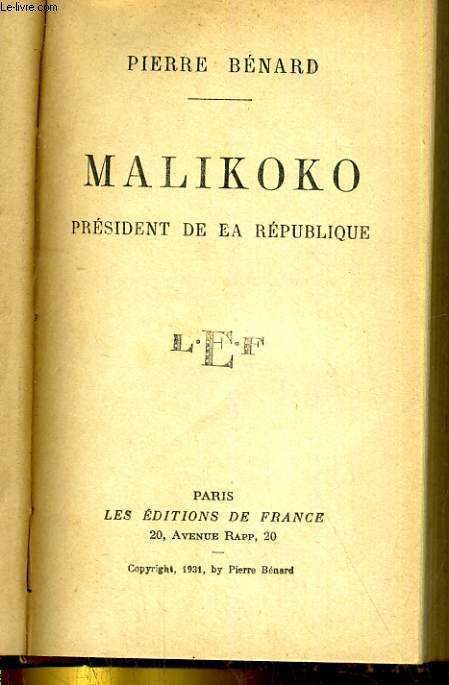 Malikoko, prsident de la rpublique.