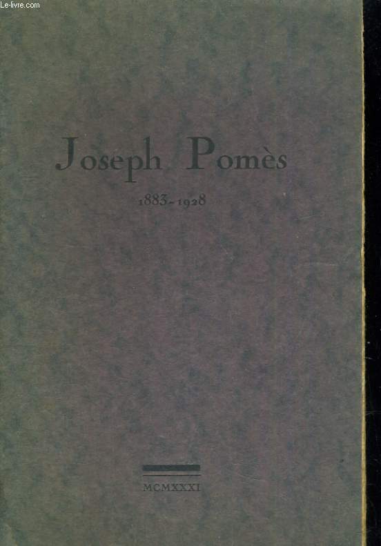 Joseph Poms (1883 - 1928)