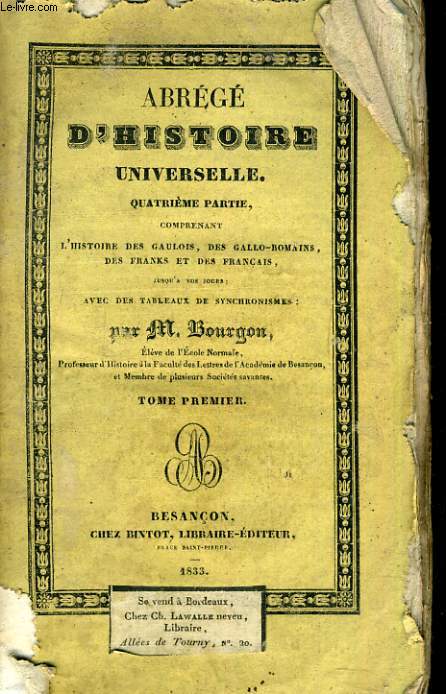 Abrg d'Histoire Universelle (quatrime partie) - Tome I