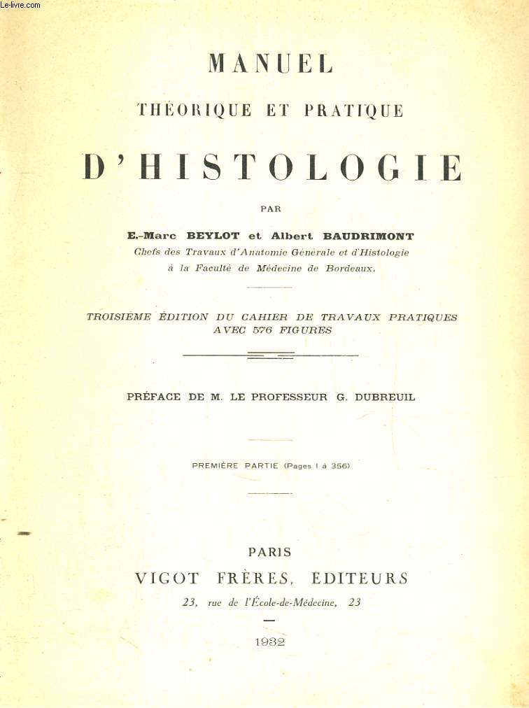 Manuel d'histologie